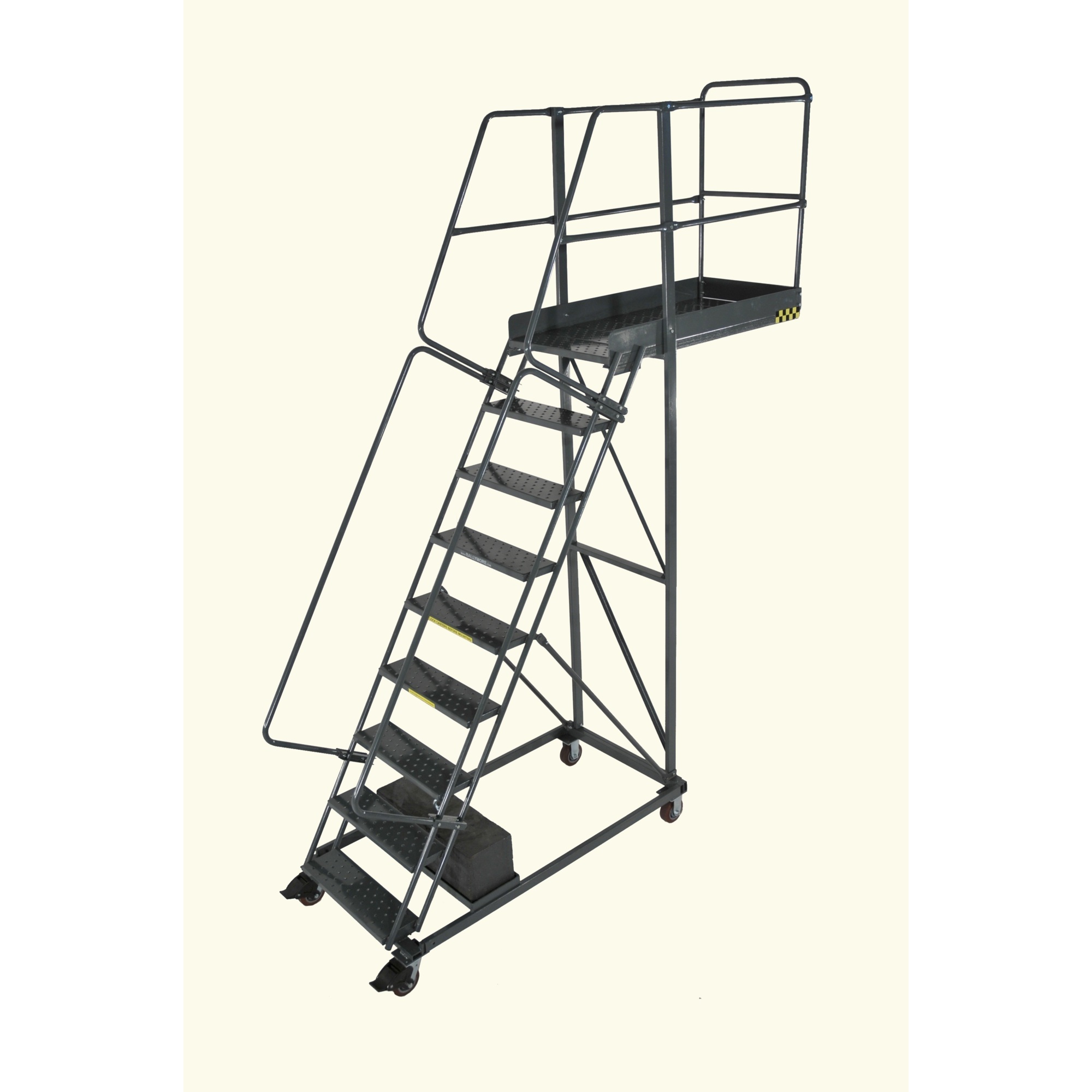 Ballymore, Rolling Ladder, Overall Height 130 in, Steps 9, Material Steel, Model# CL-9-42
